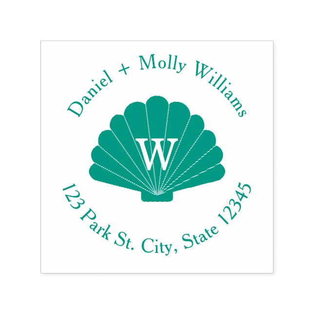 Sello Automático Seashell Monograma (Diseño)