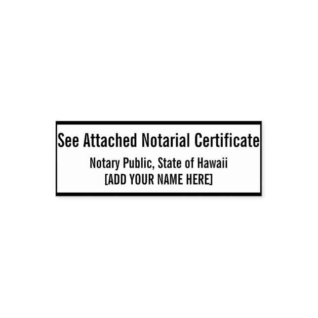 Sello Automático See Attached Notarial Certificate [With your name] (Diseño)