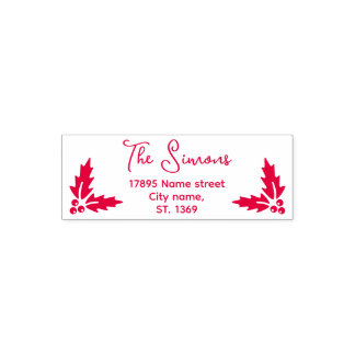 Sello Automático Self Inking Christmas Return Address Stamp