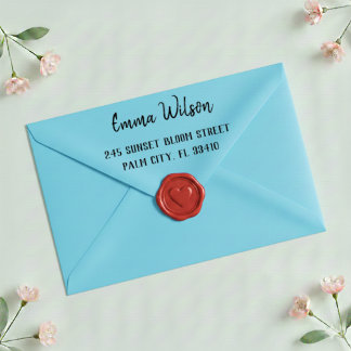 Sello Automático Self Inking Custom Name And Address Rubber Stamp