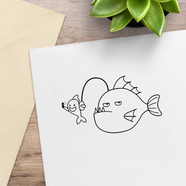 Sello Automático Selfie con pez angulista (Subido por el creador)