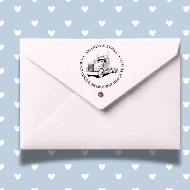 Sello Automático Semi Truck kenworth ( Make every impression unique and professional—order yours today!)