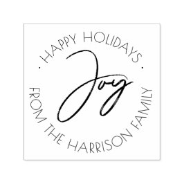 Sello Automático Sencilla alegría feliz feriados saludo familiar