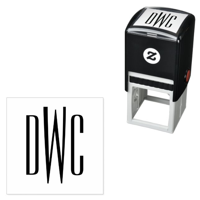 Sello Automático Sencilla elegancia 3 Letra inicial Monograma #8 Em (In Situ)