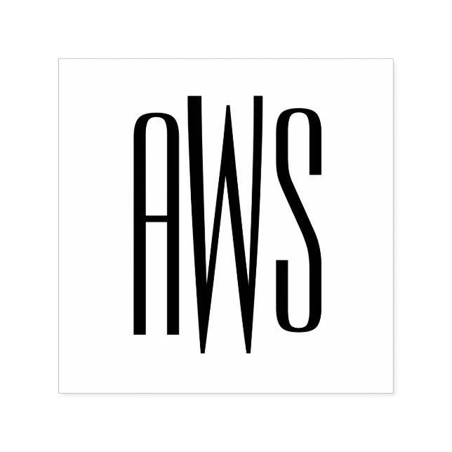 Sello Automático Sencilla elegancia 3 Letra inicial Monograma #8B (Diseño)