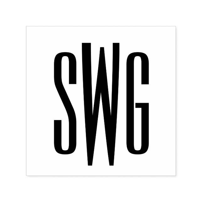 Sello Automático Sencilla elegancia 3 Letra inicial monograma #8BSt (Diseño)