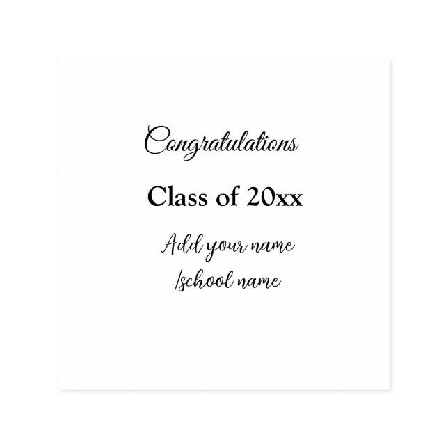 Sello Automático Sencillas felicitaciones por graduación mínima aña (Diseño)