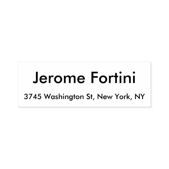 Sello Automático Sencillo Elegante Minimalista Negro y Blanco (Diseño)