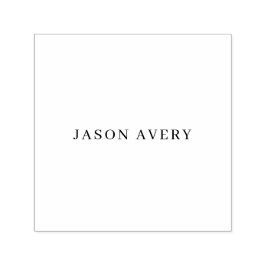 Sello Automático Sencillo Estilo Impreso Nombre Serif Moderno