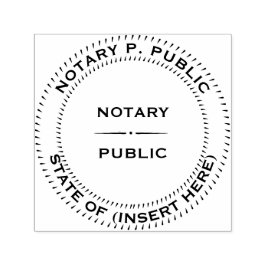 Sello Automático Separador de líneas redondas del Notario Público