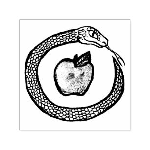 Sello Automático Serpiente y manzana