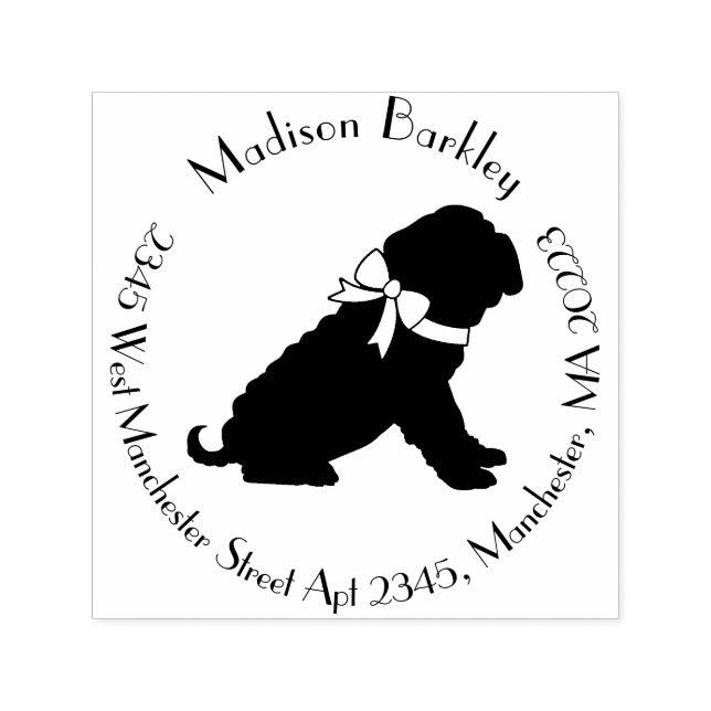 Sello Automático Shar Pei Dog Puppy (Diseño)