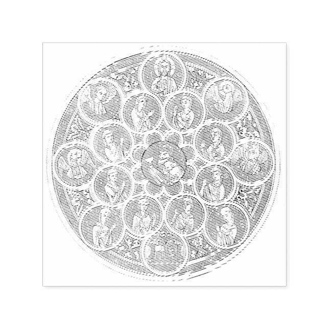 Sello Automático Siete virtudes y Jesucristo (Diseño)