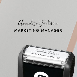 Sello Automático Signature script name job title personalized