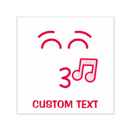 Sello Automático Silbando cara con ojos sonrientes