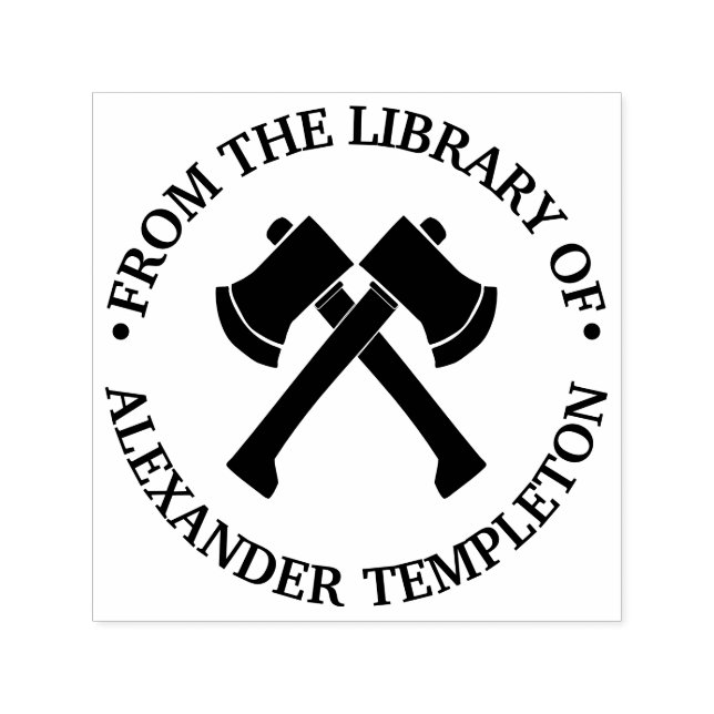 Sello Automático Silhouette Ax Crosch Throwing Sport Library (Diseño)