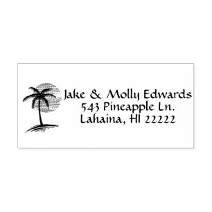 Sello Automático Silhouette de Palm Tree Island Personalizada