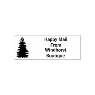 Sello Automático Silhouette Tree Happy Mail Business Name