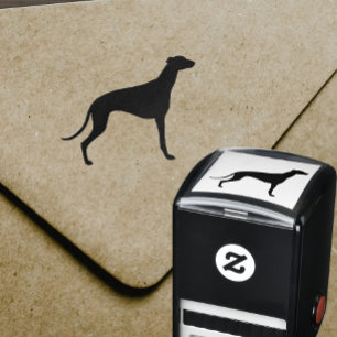 Sello Automático Silueta de la raza de perro de Greyhound