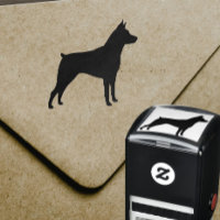 Silueta de la raza de perro de Pinscher en miniatu