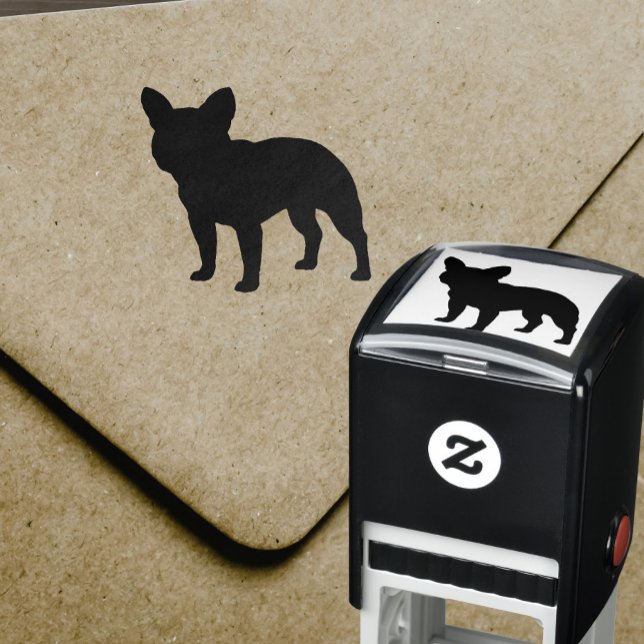 Sello Automático Silueta de la raza de perro del Bulldog francés (Subido por el creador)