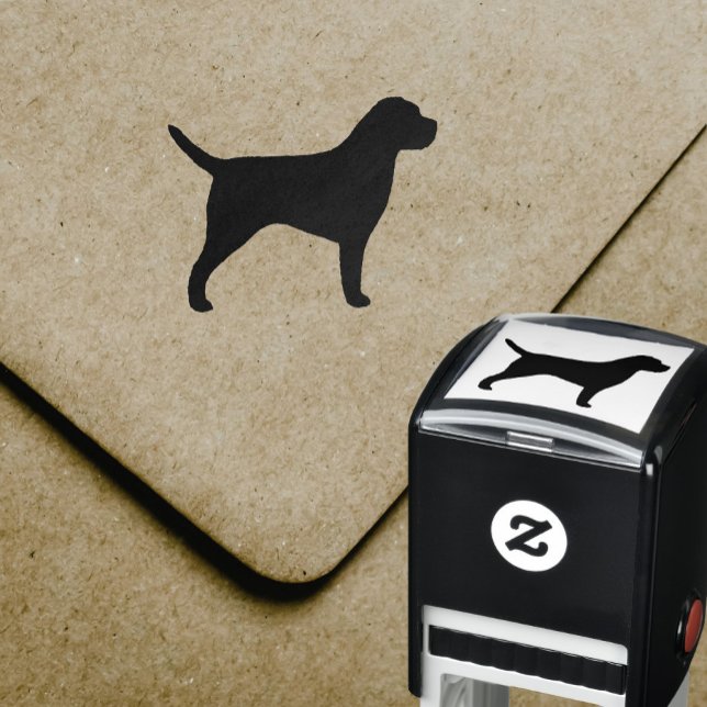 Sello Automático Silueta de la raza de perro del territorio fronter (Subido por el creador)