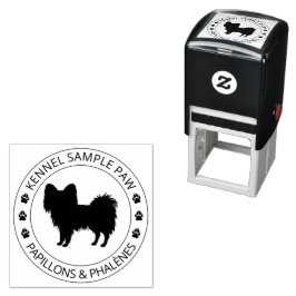 Sello Automático Silueta de Papillon con patas y texto personalizad