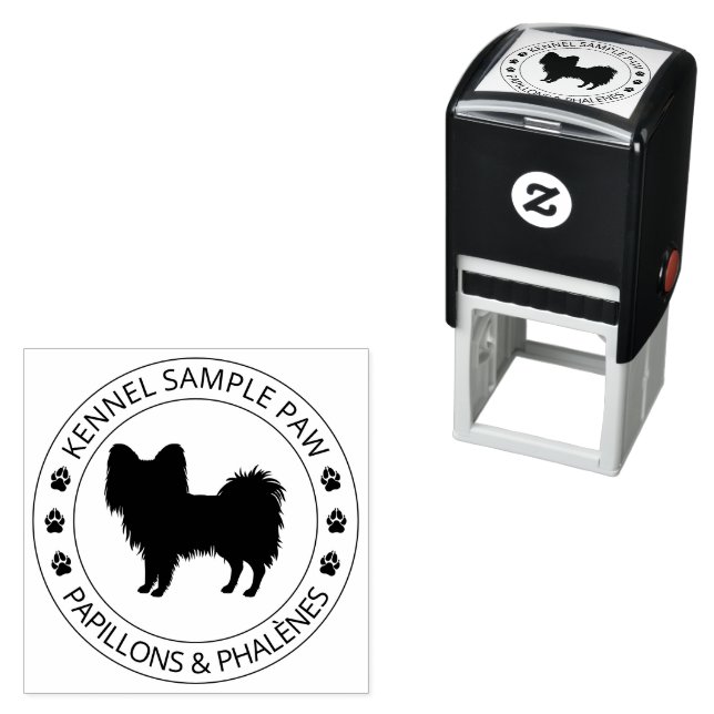 Sello Automático Silueta de Papillon con patas y texto personalizad (In Situ)