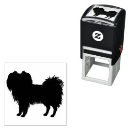 Sello Automático Silueta de perro de raza toy Phalène