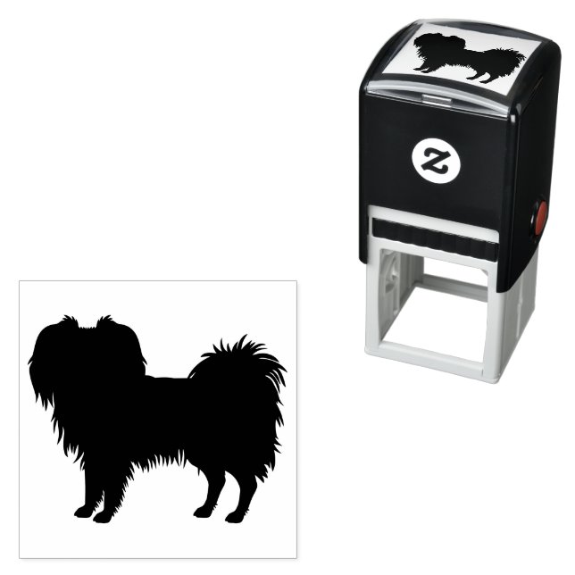 Sello Automático Silueta de perro de raza toy Phalène (In Situ)