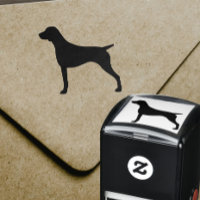 Silueta de raza de perro puntero de cortometraje a