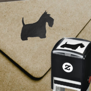 Sello Automático Silueta de Terrier del escocés