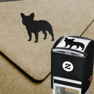 Sello Automático Silueta del bulldog francés