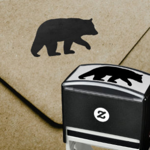 Sello Automático Silueta del oso negro