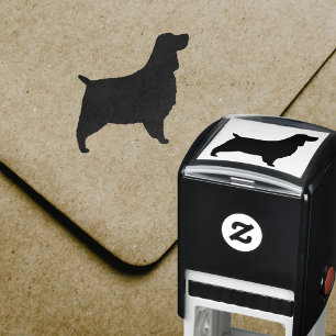 Sello Automático Silueta del perro de aguas de saltador inglés