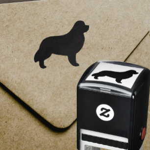 Sello Automático Silueta del perro de Terranova