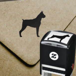 Sello Automático Silueta del perro del boxeador