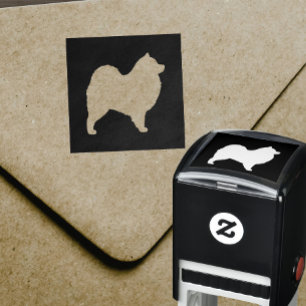 Sello Automático Silueta del perro del samoyedo