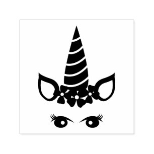 Sello Automático Silueta linda simple del unicornio