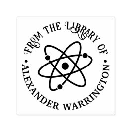 Sello Automático Símbolo atómico #2 “De la biblioteca de” Nombre de