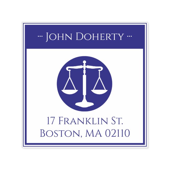 Sello Automático Símbolo de escalas de justicia | dirección de reto (Diseño)