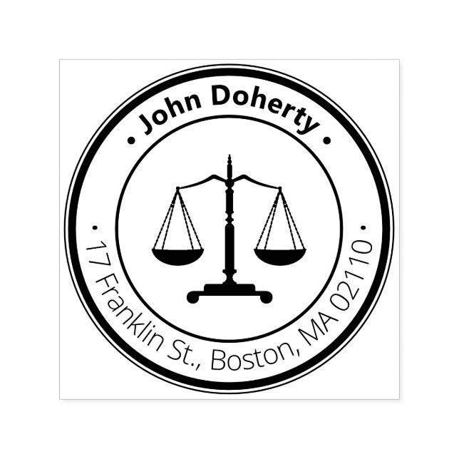 Sello Automático Símbolo de escalas de justicia | Dirección de reto (Diseño)