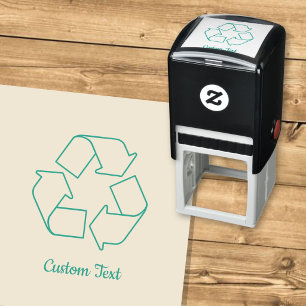 Sello Automático Símbolo de reciclaje contorno