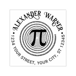 Sello Automático Símbolo matemático Pi Espiral Nombre letra griega 