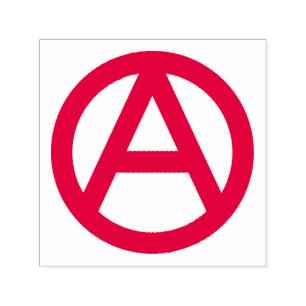 Sello Automático Símbolo rojo del anarquista de la anarquía