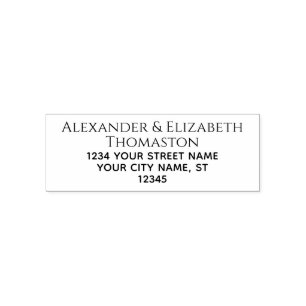 Sello Automático Simple 2 líneas para la dirección de devolución de