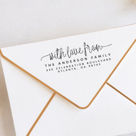 Sello Automático Simple con amor desde el nombre de la familia y la