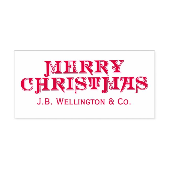 Sello Automático Simple Elegant Minimalist Merry Christmas Name (Diseño)