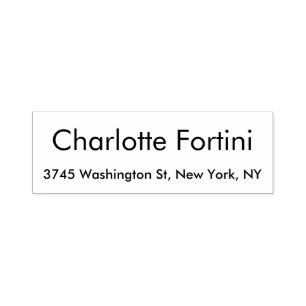 Sello Automático Simple Elegante Minimalista en Blanco y Negro