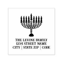 Sello Automático Simple Festival de las Luces Menorah Hanukkah